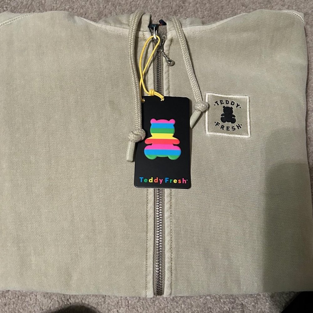 NEW with Tags - Teddy Fresh - Classic Pigment Dye Zip Hoodie - Picture 3 of 6